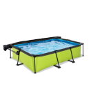 Piscina EXIT Lime 300x200x65cm con pompa filtro e pensilina - verde
