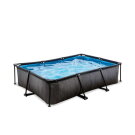 Piscina EXIT Black Wood 300x200x65cm con pompa filtro - nera