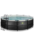 Piscina EXIT Black Leather ø488x122cm con pompa filtro - nero