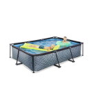 Piscina EXIT Stone 300x200x65cm con pompa filtro - grigia