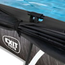 Piscina EXIT Black Wood 300x200x65cm con pompa filtro e pensilina - nero