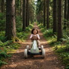 EXIT Foxy go-kart per bambini verde | go-kart a pedali da 2 anni