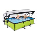 Piscina EXIT Lime 300x200x65cm con pompa filtro e copertura - verde