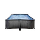 Piscina EXIT Black Wood 300x200x65cm con pompa filtro - nera