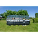 Piscina EXIT Black Leather 540x250x122cm con pompa filtro a sabbia e copertura e set accessori - nero