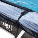 Piscina EXIT Black Wood 300x200x65cm con pompa filtro e copertura - nero