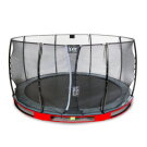EXIT Elegant ground trampoline ø427cm with Economy safety net - red