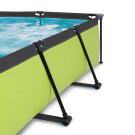Piscina EXIT Lime 220x150x65cm con pompa filtro e copertura - verde