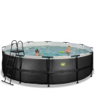 Piscina EXIT Black Leather ø488x122cm con pompa filtro - nero