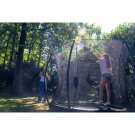 Trampolino elastico interrato EXIT Silhouette ø305cm con rete di sicurezza - rosa