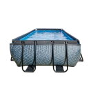 EXIT Stone pool 400x200x100cm with sand filter pump - grey