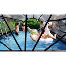 EXIT Stone pool 540x250x100cm with sand filter pump and dome - grey