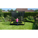 Trampolino elastico interrato EXIT Silhouette 153x214cm con rete di sicurezza - verde
