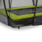 Trampolino elastico interrato EXIT Silhouette 153x214cm con rete di sicurezza - verde