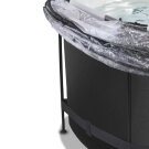 Piscina EXIT Black Leather ø360x122cm con pompa filtro a sabbia e copertura e pompa di calore - nero
