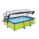 Piscina EXIT Lime 300x200x65cm con pompa filtro e copertura - verde