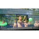 Piscina EXIT Wood 540x250x122cm con pompa filtro a sabbia e copertura e pompa di calore - marrone