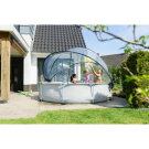 Piscina EXIT Soft Grey &oslash;360x76cm con pompa filtro e copertura - grigio