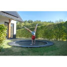 EXIT Dynamic ground level sports trampoline ø366cm - black