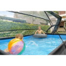 Piscina EXIT Black Wood 300x200x65cm con pompa filtro e copertura - nero