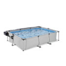 Piscina EXIT Soft Grey 300x200x65cm con pompa filtro e copertura - grigio