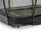 Trampolino elastico interrato EXIT Silhouette 153x214cm con rete di sicurezza - nero