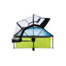 Piscina EXIT Lime 220x150x65cm con pompa filtro e copertura - verde