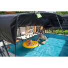 Piscina EXIT Soft Grey 300x200x65cm con pompa filtro e pensilina - grigio