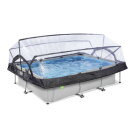 Piscina EXIT Soft Grey 300x200x65cm con pompa filtro e copertura - grigio