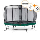 Trampolino elastico EXIT Elegant Premium set completo ø366cm - verde