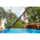 EXIT Stone pool ø427x122cm with sand filter pump and dome and heat pump - grey
