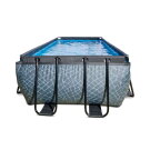 Piscina EXIT Stone 400x200x122cm con pompa filtro a sabbia - grigia