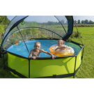 Piscina EXIT Lime &oslash;300x76cm con pompa filtro e copertura - verde