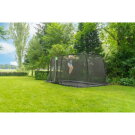 EXIT Dynamic ground level trampoline 275x458cm with safety net - black