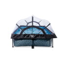 Piscina EXIT Stone 300x200x65cm con pompa filtro e copertura - grigio