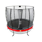 EXIT Elegant trampoline ø253cm with Economy safetynet - red