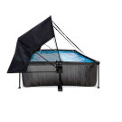 Piscina EXIT Black Wood 300x200x65cm con pompa filtro e pensilina - nero