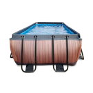 Piscina EXIT Wood 400x200x122cm con pompa filtro - marrone