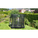 Trampolino elastico interrato EXIT Silhouette 153x214cm con rete di sicurezza - nero