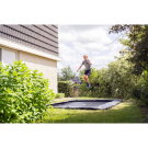 Trampolino elastico sportivo a livello del suolo EXIT InTerra 244x366cm - nero