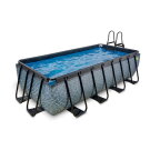 Piscina EXIT Stone 400x200x100cm con pompa filtro - grigia