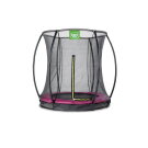 Trampolino elastico interrato EXIT Silhouette ø183cm con rete di sicurezza - rosa