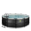 Piscina EXIT Black Leather ø427x122cm con pompa filtro - nero