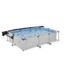 Piscina EXIT Soft Grey 300x200x65cm con pompa filtro e pensilina - grigio