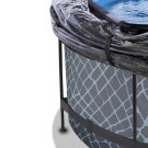 Piscina EXIT Stone ø360x122cm con pompa filtro a sabbia e copertura e pompa di calore - grigio