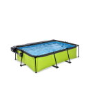 Piscina EXIT Lime 220x150x65cm con pompa filtro e copertura - verde