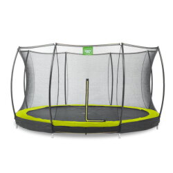 Trampolino elastico interrato EXIT Silhouette ø366cm con rete di sicurezza - verde