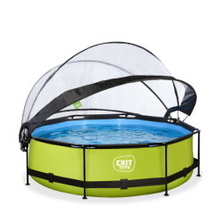 Piscina EXIT Lime ø300x76cm con pompa filtro e copertura - verde