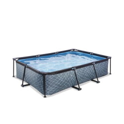 Piscina EXIT Stone 300x200x65cm con pompa filtro - grigia
