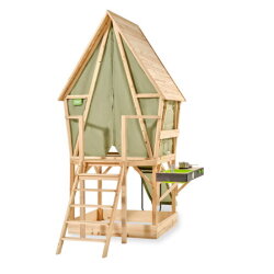 Casetta da gioco per bambini EXIT Yuki 550 con scivolo, cucina giocattolo e sabbiera